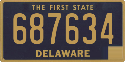 DE license plate 687634