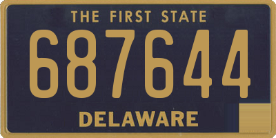 DE license plate 687644