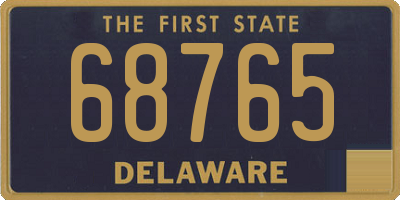 DE license plate 68765