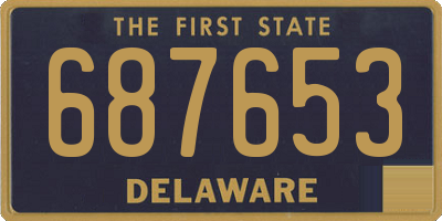 DE license plate 687653