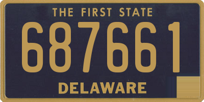 DE license plate 687661