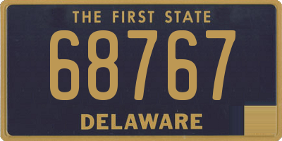 DE license plate 68767