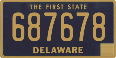 DE license plate 687678
