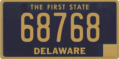 DE license plate 68768