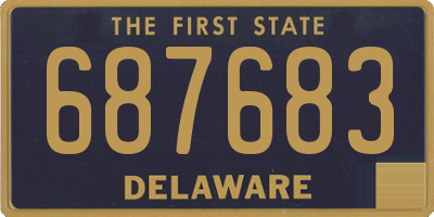DE license plate 687683