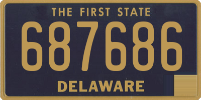 DE license plate 687686