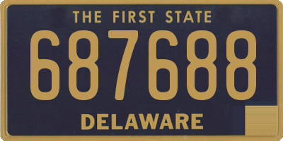 DE license plate 687688