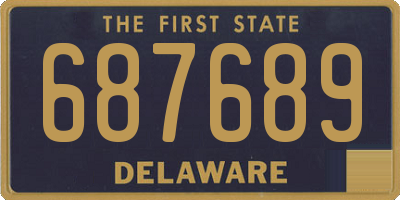 DE license plate 687689