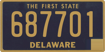 DE license plate 687701