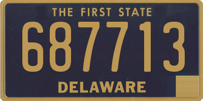 DE license plate 687713