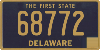 DE license plate 68772