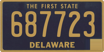DE license plate 687723