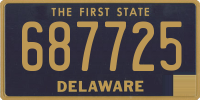 DE license plate 687725
