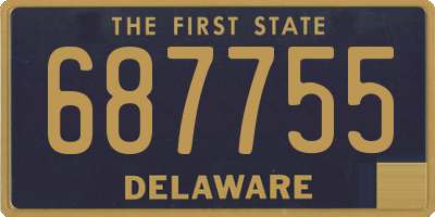 DE license plate 687755