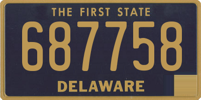 DE license plate 687758