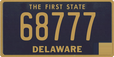 DE license plate 68777