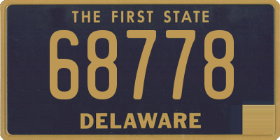 DE license plate 68778