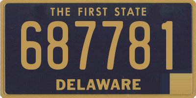 DE license plate 687781
