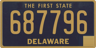 DE license plate 687796
