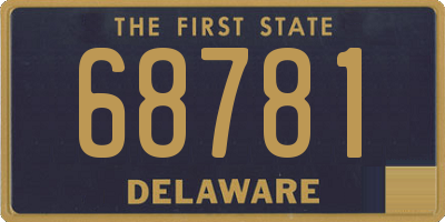 DE license plate 68781