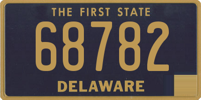 DE license plate 68782