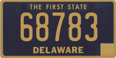 DE license plate 68783