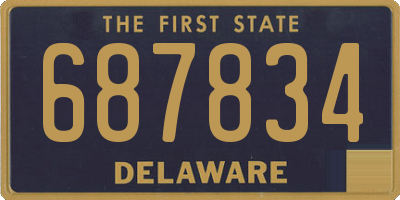DE license plate 687834