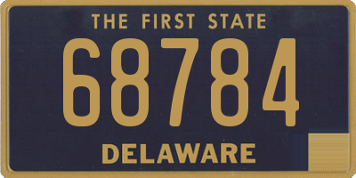 DE license plate 68784