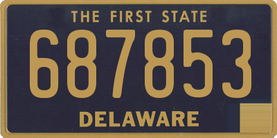 DE license plate 687853
