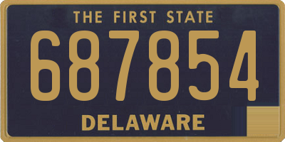 DE license plate 687854