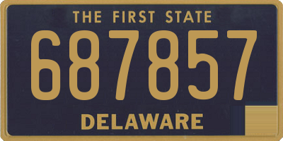DE license plate 687857