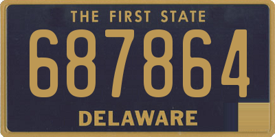 DE license plate 687864