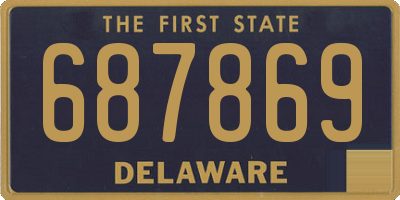 DE license plate 687869