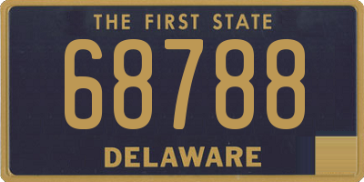 DE license plate 68788