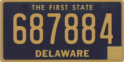 DE license plate 687884