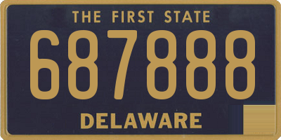 DE license plate 687888