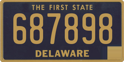 DE license plate 687898