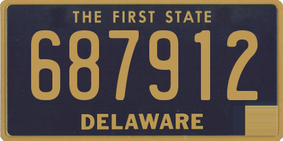 DE license plate 687912