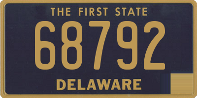DE license plate 68792