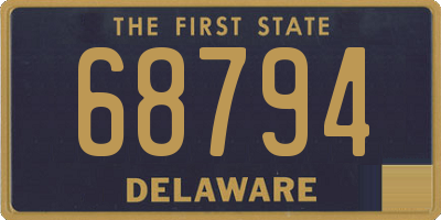 DE license plate 68794