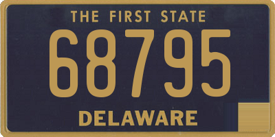 DE license plate 68795