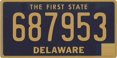 DE license plate 687953