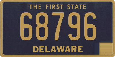 DE license plate 68796