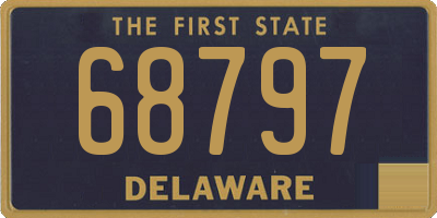 DE license plate 68797