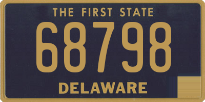 DE license plate 68798