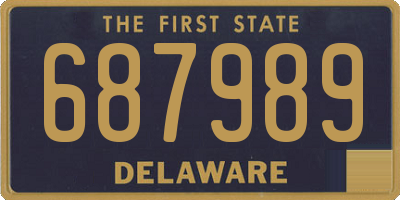 DE license plate 687989