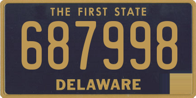 DE license plate 687998