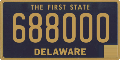 DE license plate 688000