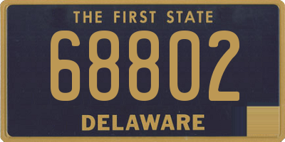 DE license plate 68802
