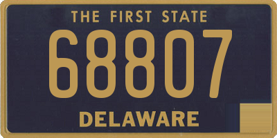 DE license plate 68807